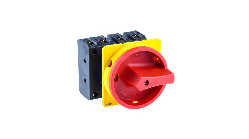 3P+N Pole Flush Mount Isolator Switch - 63A Maximum Current, 37kW Power Rating, IP65